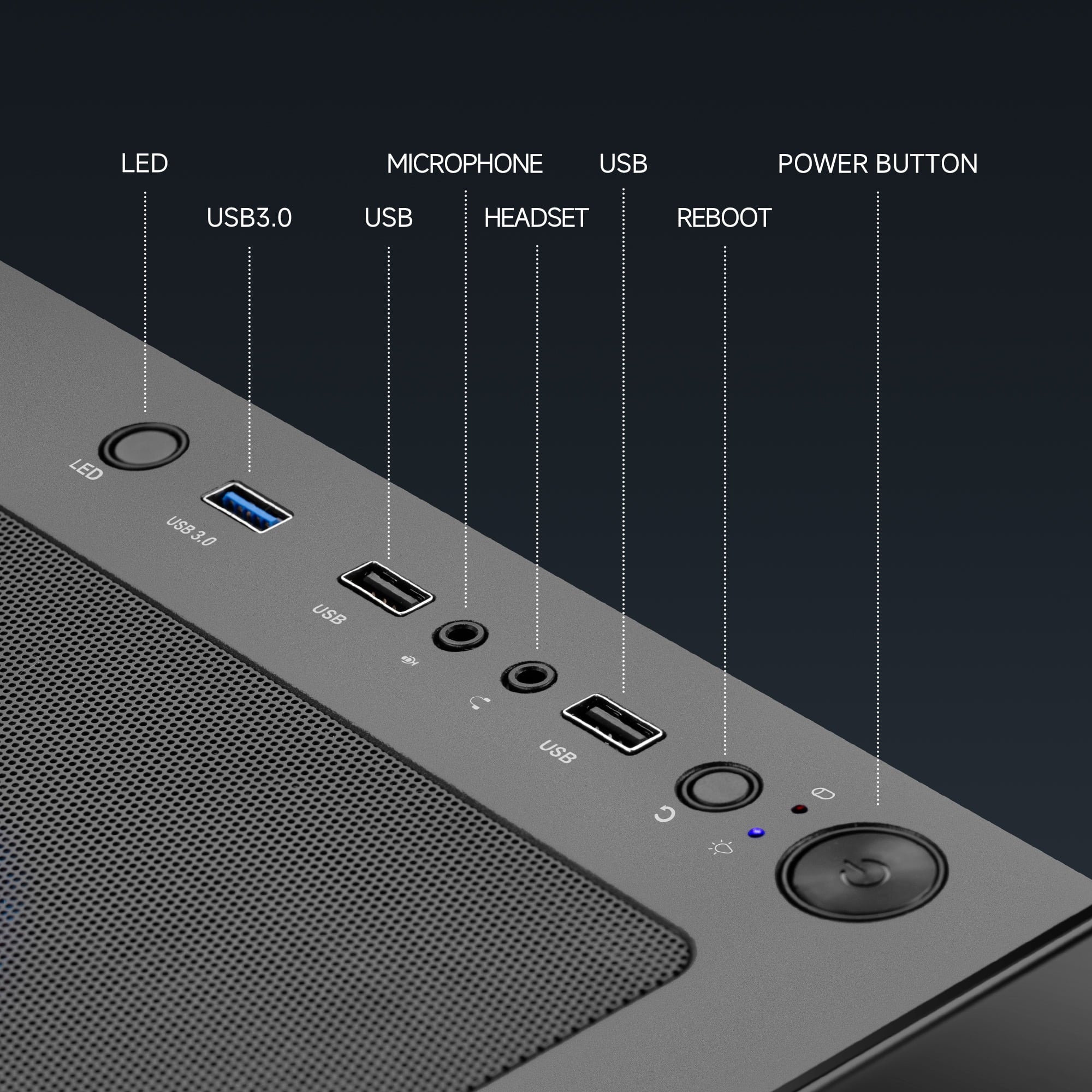 Gaming PC AMD Ryzen 7 5700X NVIDIA RTX 5060 Ti 32GB RAM 1TB SSD Wifi PC Gaming Black